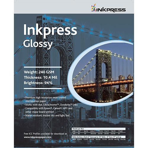 Inkpress Media Pro Glossy Paper (8.5 x 11, 250 Sheets)