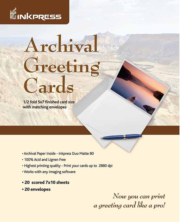 Inkpress Duo Matte 80 Archival Greeting Cards - InkJet Supply Pro