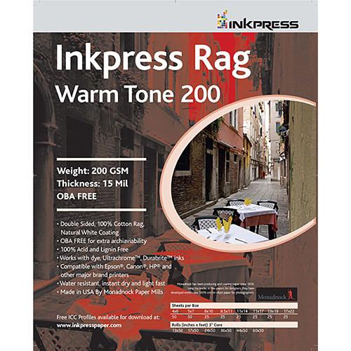 InkPress Rag Warm Tone 200 GSM Double-Sided Paper Sheets - InkJet Supply Pro