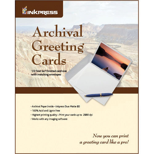 InkPress Archival Greeting Cards 7" X 10"/ 5" X 7" Duo Matte 80 - InkJet Supply Pro