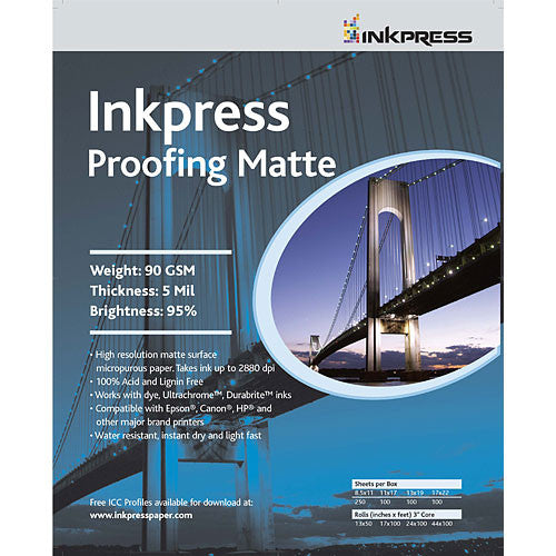 Inkpress Proofing Matte Paper Rolls - InkJet Supply Pro