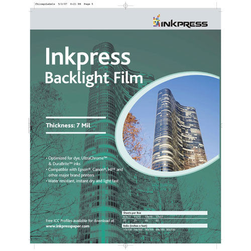 InkPress Backlight Film Roll - InkJet Supply Pro