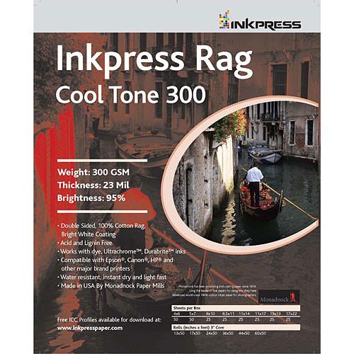 InkPress Rag Cool Tone 300 GSM Double-Sided Sheets - InkJet Supply Pro