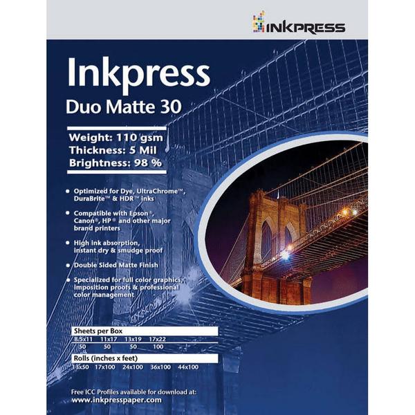 Inkpress Duo Matte 30 Paper - InkJet Supply Pro